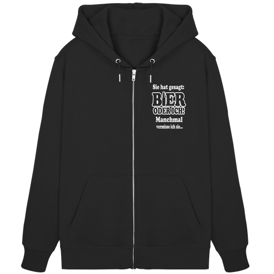 Bier oder ich - Organic Zipper